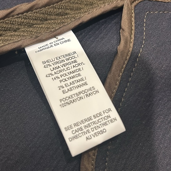 THEORY OLIVE GREEN TOPPER COAT SIZE XS - Picture 7 of 8